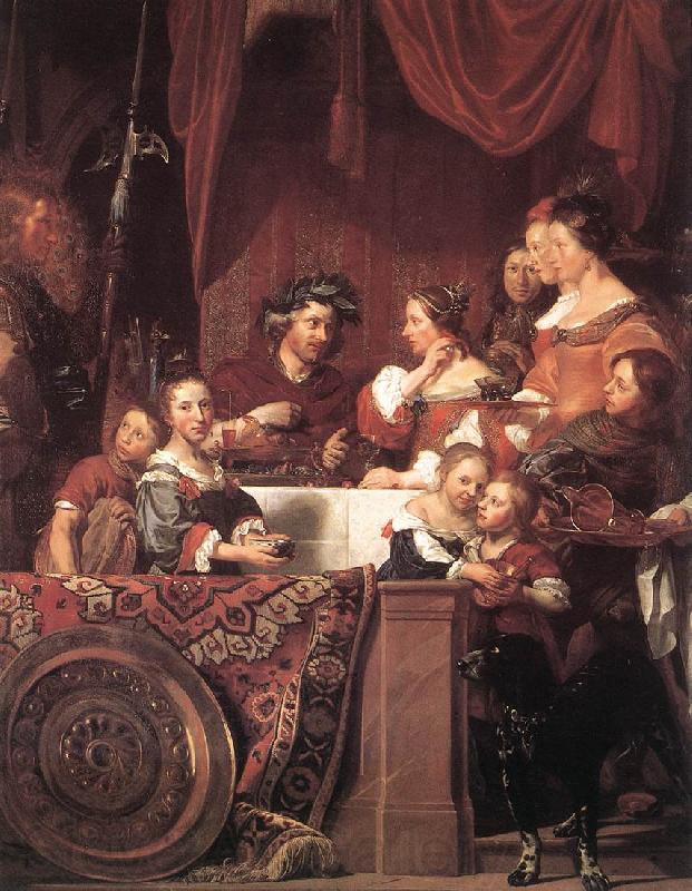 BRAY, Jan de The de Bray Family (The Banquet of Antony and Cleopatra) dg Norge oil painting art